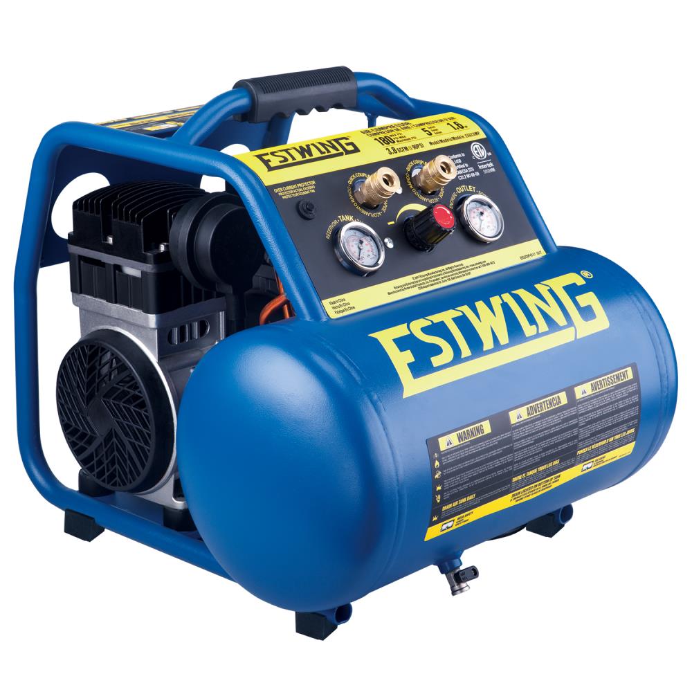 Estwing 5-Gallon Portable Electric 180 PSI Horizontal Air Compressor E5GCOMP