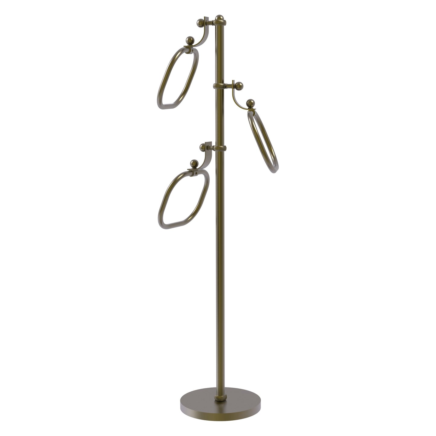 Allied Brass Antique Brass Freestanding floor Single Towel Ring