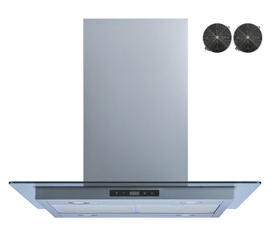 Winflo 36 inch Convertible 500-CFM Stainless Steel Island Range Hood with Charcoal Filter