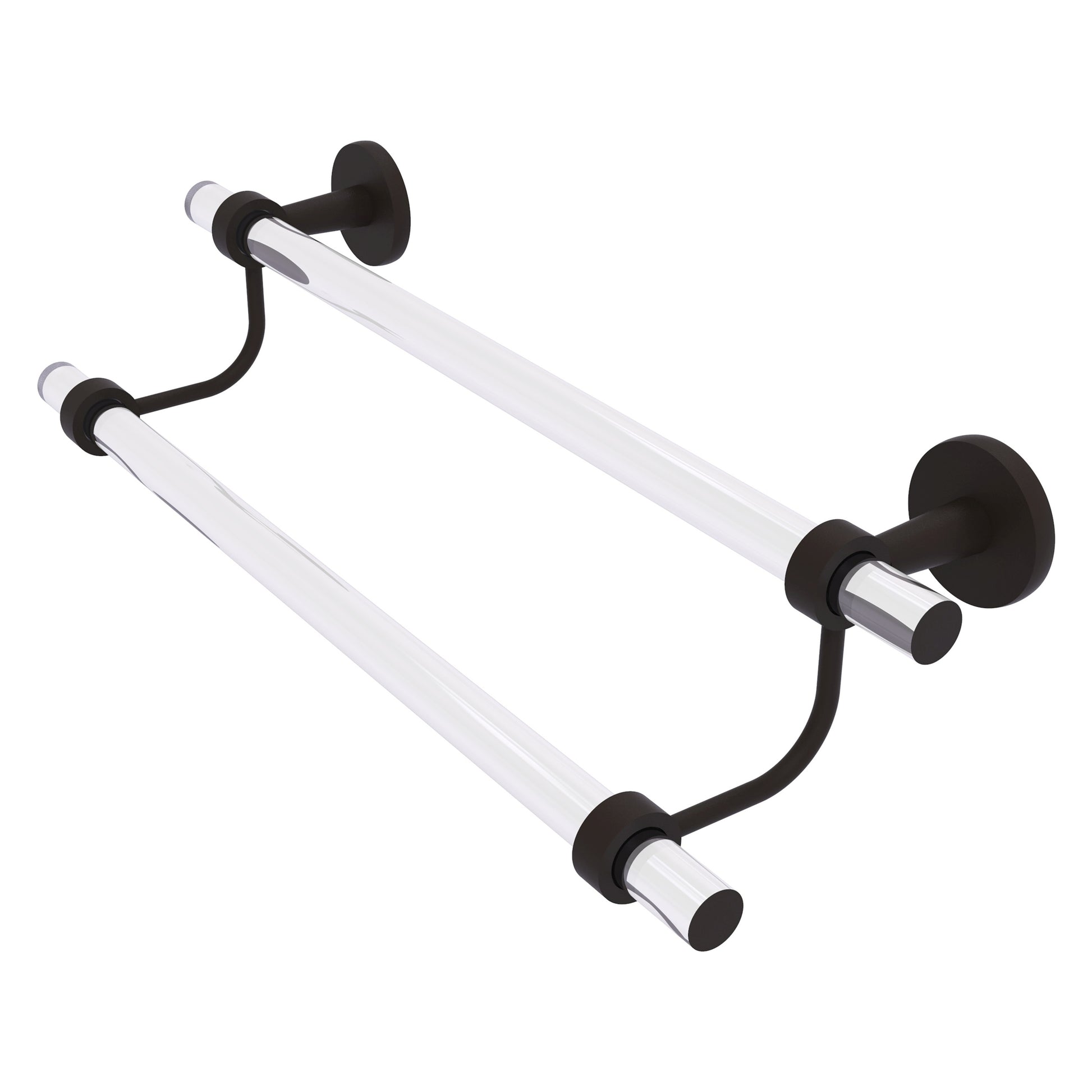 Allied Brass Clearview 36-in double Oil-rubbed bronze Wall mount Double Towel Bar