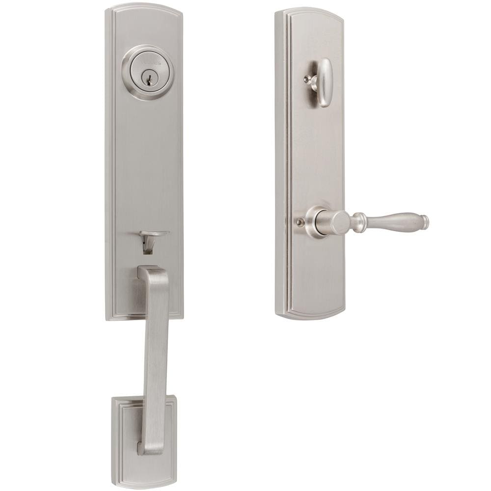 Delaney Hardware Briona Satin Nickel Single-Cylinder Deadbolt Entry Door Handleset with Classic Lever 374101SO-RH