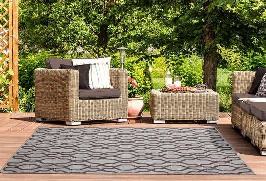 United Weavers Of America Augusta 8 x 11 (ft) Brown Rectangular Indoor Geometric Area rug