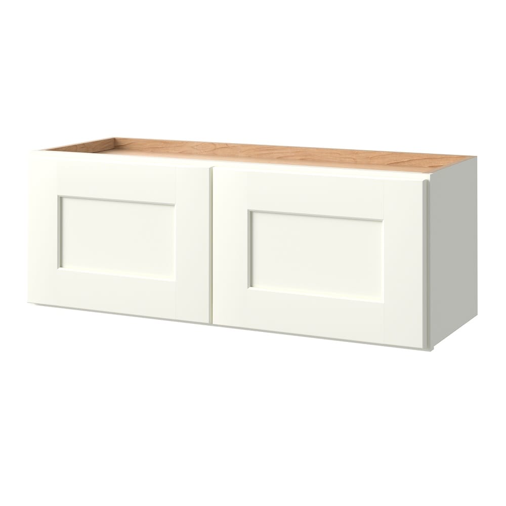 allen + roth Aveley 33-in W x 12-in H x 12-in D Linen Wall Fully assembled Cabinet Flat Panel