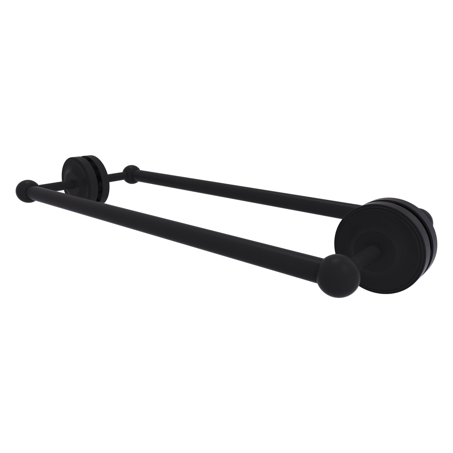 Allied Brass Prestige Regal 18-in double Matte Black Wall mount Double Towel Bar