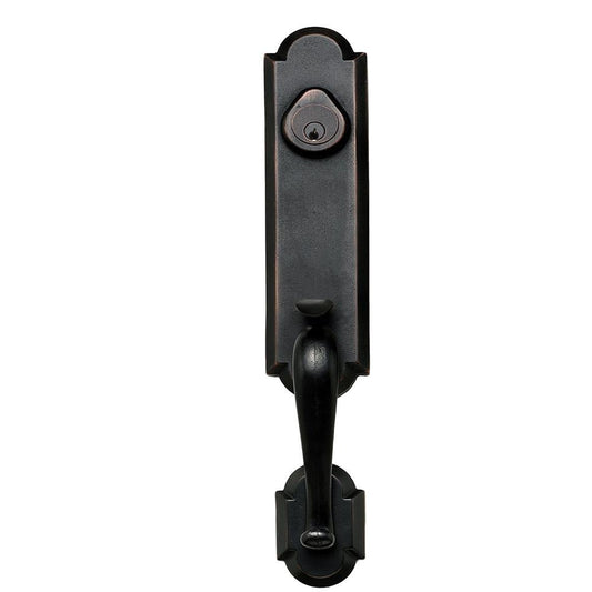 Delaney Hardware Castille Aged Bronze Single-Cylinder Deadbolt Entry Door Handleset Knob 660800