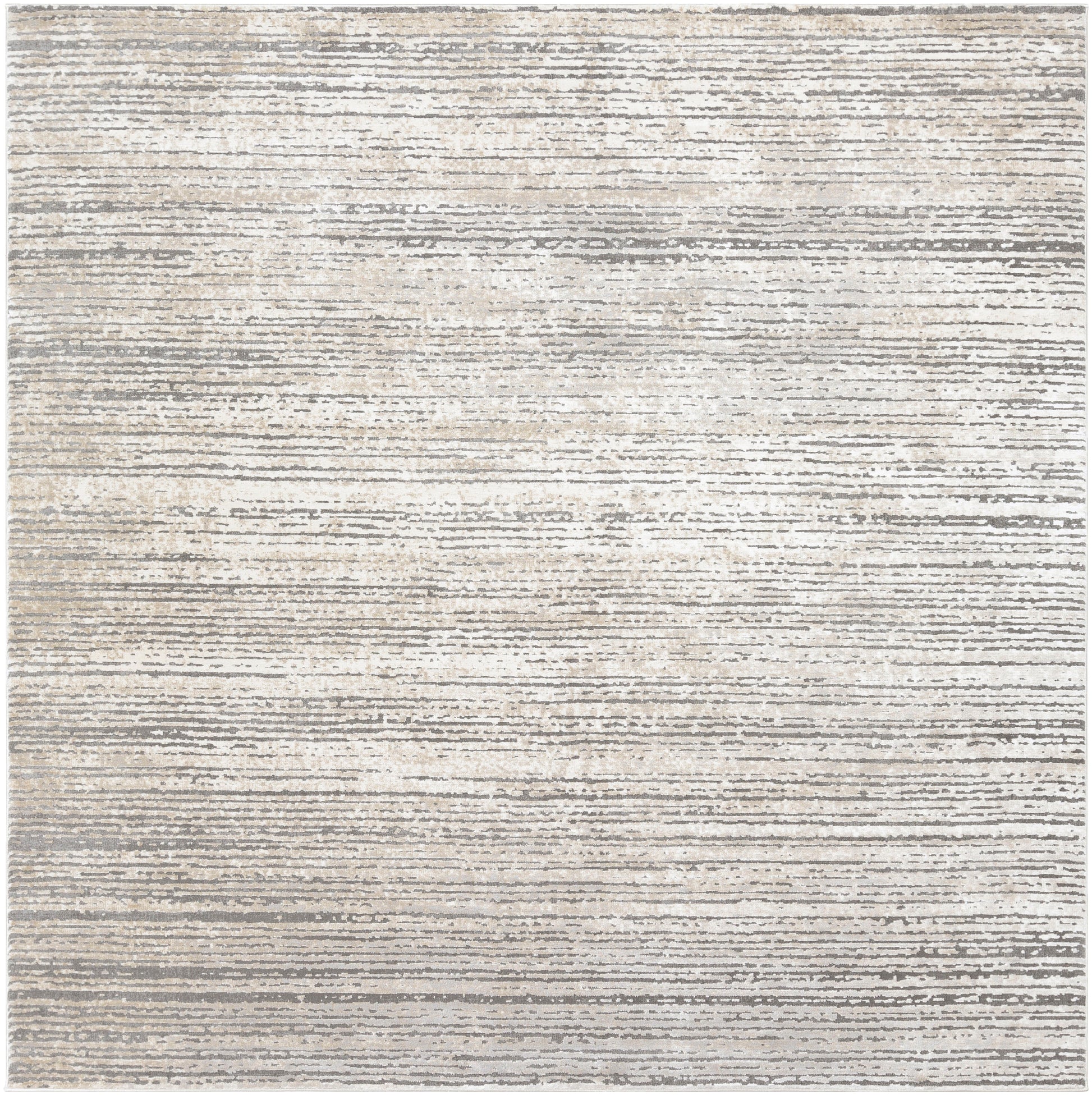Livabliss Tibetan 8 x 8 (ft) Flatweave Khaki Square Indoor Abstract Industrial Pet Friendly Area rug