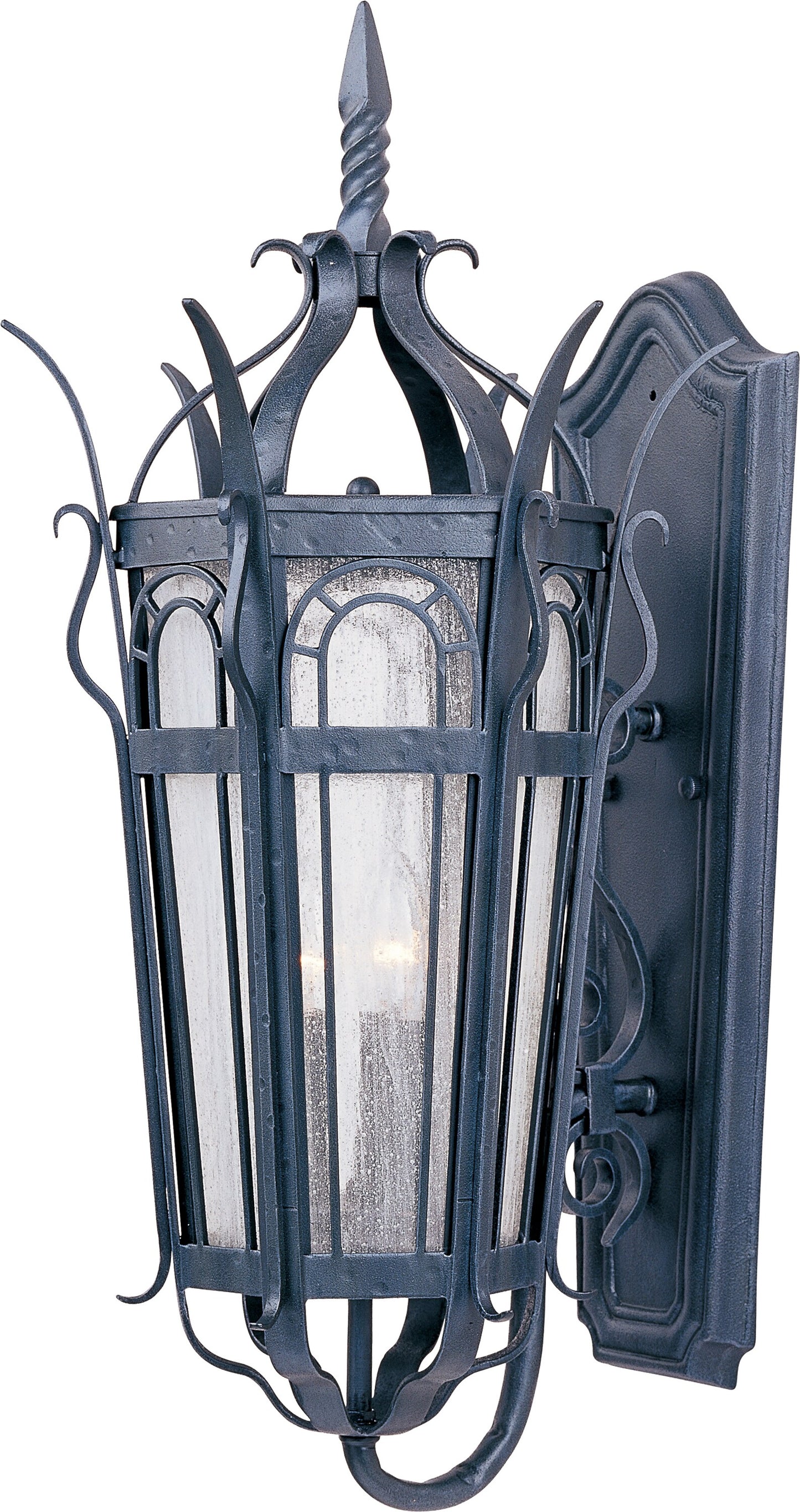 Maxim Lighting Cathedral 3-Light 27-in Country Forge Outdoor Wall Light