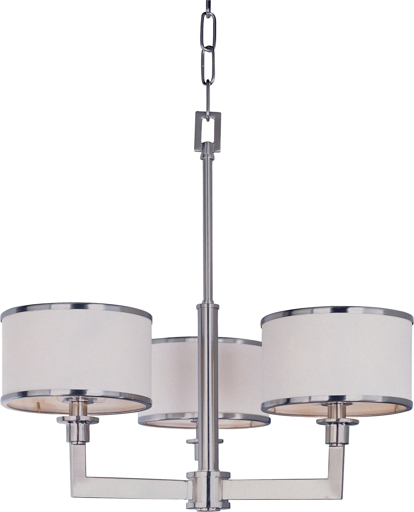 Maxim Lighting Nexus 3 -Light Satin Nickel Modern/contemporary For Use in Bedrooms, Dining Rooms, Foyers, Kitchens, Living Rooms Chandelier