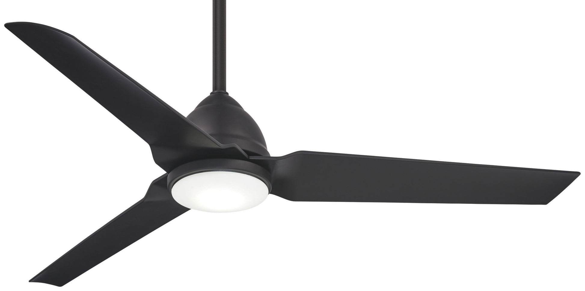 Minka Aire Java LED 54-in Integrated LED Outdoor Black with Black Blades Ceiling Fan With Light - Remote Included ( 3 -Blade )