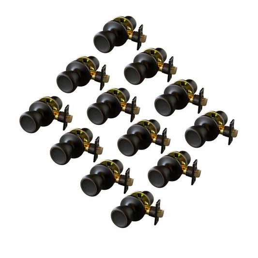 Design House Terrace Oil Rubbed Bronze Interior Hall/Closet Passage Door Knob (12-Pack) 190850