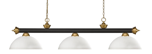 Z-Lite Riviera Bronze + Satin Gold Incandescent Medium base (E-26) Pool Table Lighting