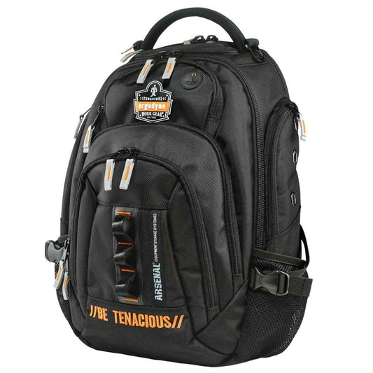 Arsenal Ergodyne Arsenal 5144 Mobile Office Backpack Black Polyester Zippered Tool Bag 13044
