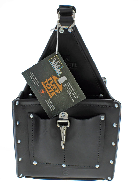 IDEAL Black Leather 10.75-in Electrician's Tote 35-975BLK