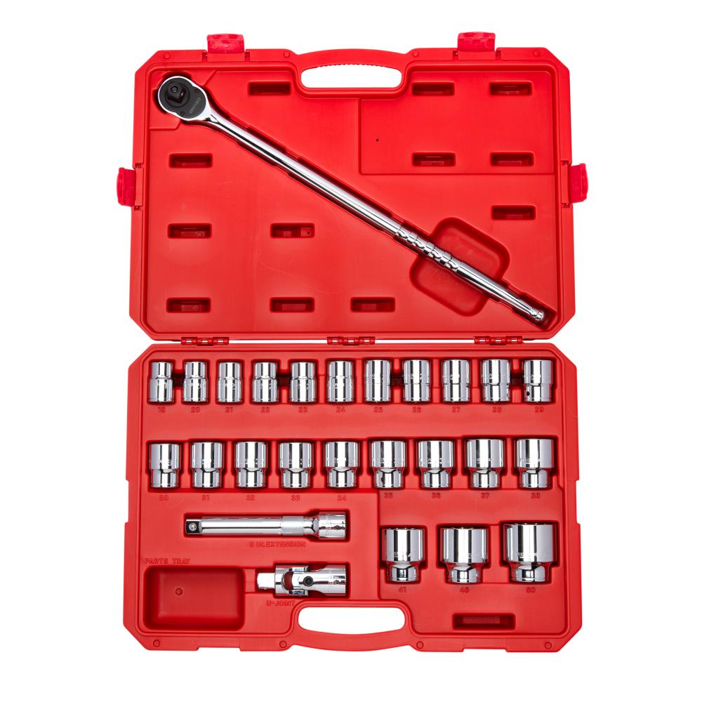 TEKTON 3/4-in Drive Metric Shallow Socket Set (27-Pieces) SKT35205
