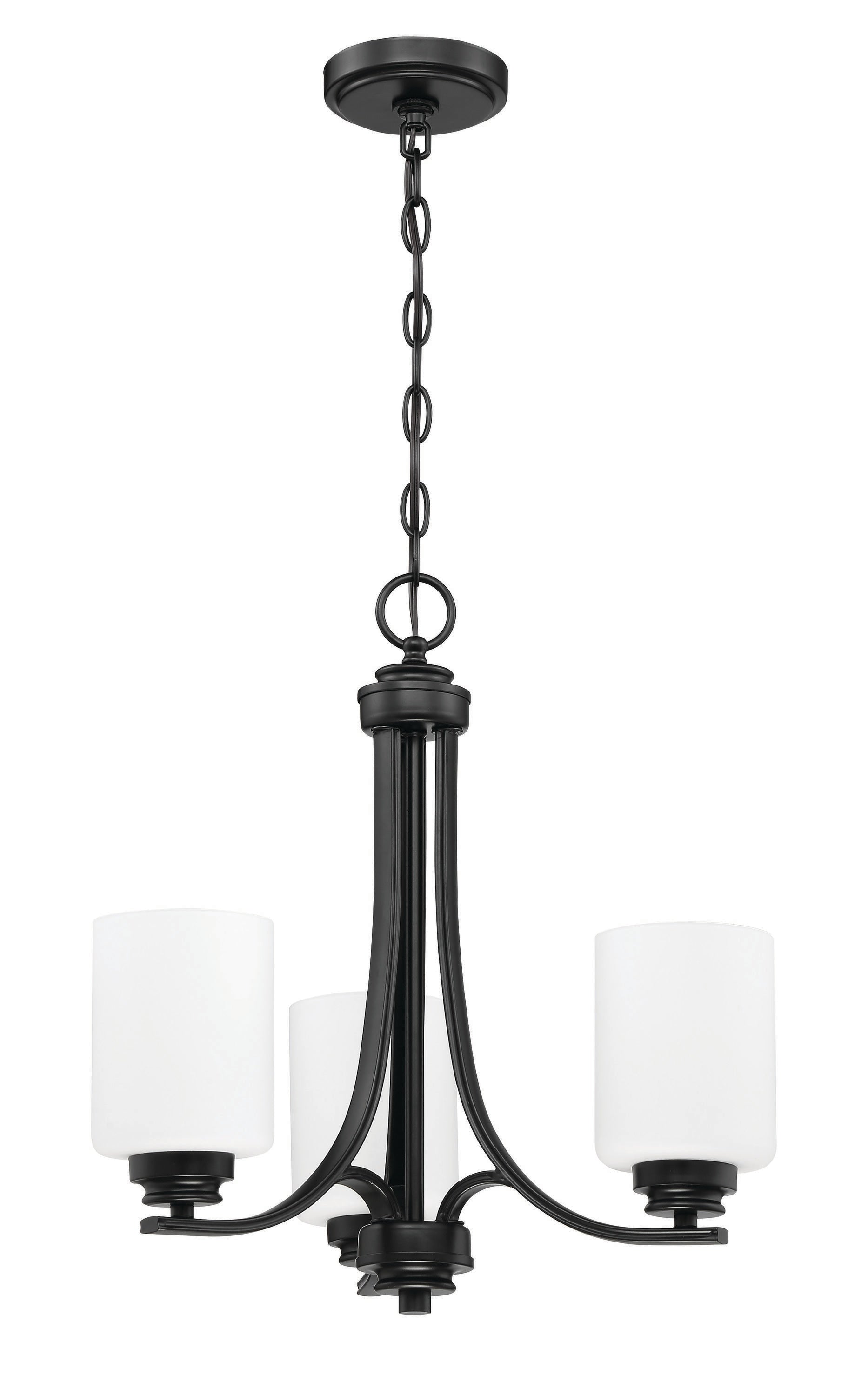 Craftmade Bolden 3 -Light Black Transitional For Use in Bedrooms, Dining Rooms, Foyers, Kitchens, Living Rooms Chandelier 2180043