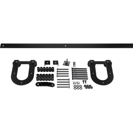 Goldberg Brothers 60-in Black Indoor Horseshoe Single Double Barn door hardware kit