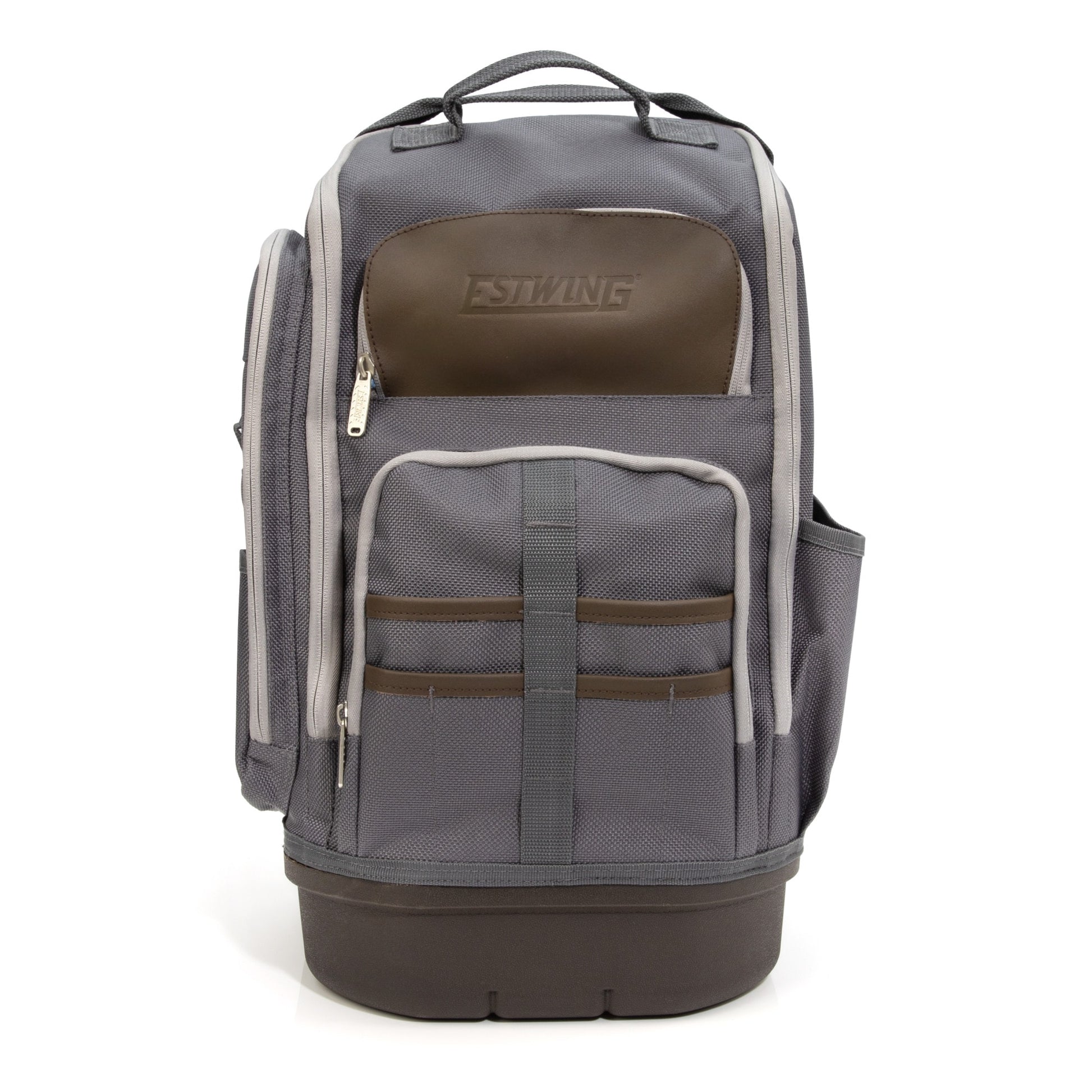 Estwing Gray/Brown Polyester 20-in Zippered Backpack 94759