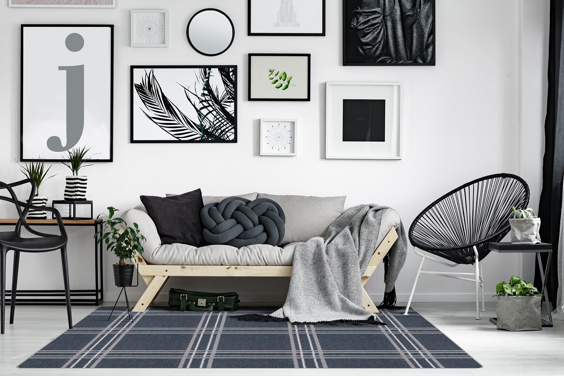 Joy Carpets Impressions 8 x 11 (ft) Tufted Smoke Rectangular Indoor Geometric Farmhouse/Cottage Area rug