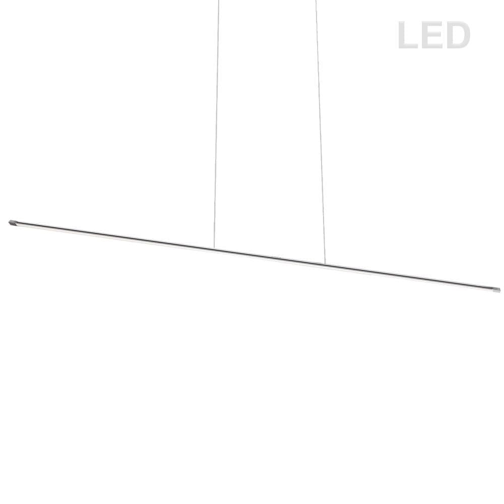 Dainolite Array 1 -Light Polished Chrome Modern/contemporary Linear Integrated LED Large Hanging Pendant light