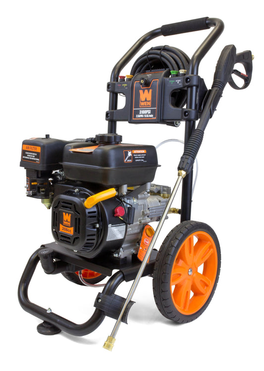 WEN 3200 PSI 2.5-GPMs Cold Water Gas Pressure Washer with 5 Spray Tips PW3200