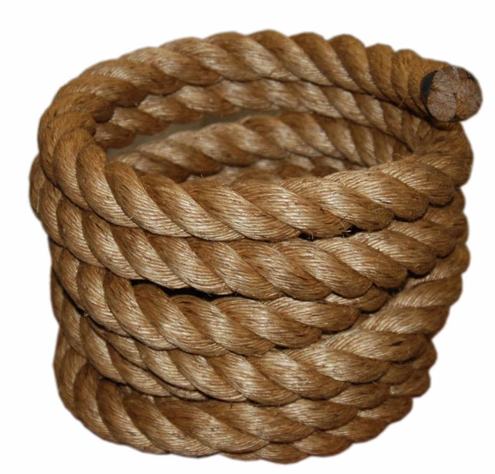 T.W. Evans Cordage 2-in x 50-ft Twisted Manila Rope (By-the-Roll) 30-096-50