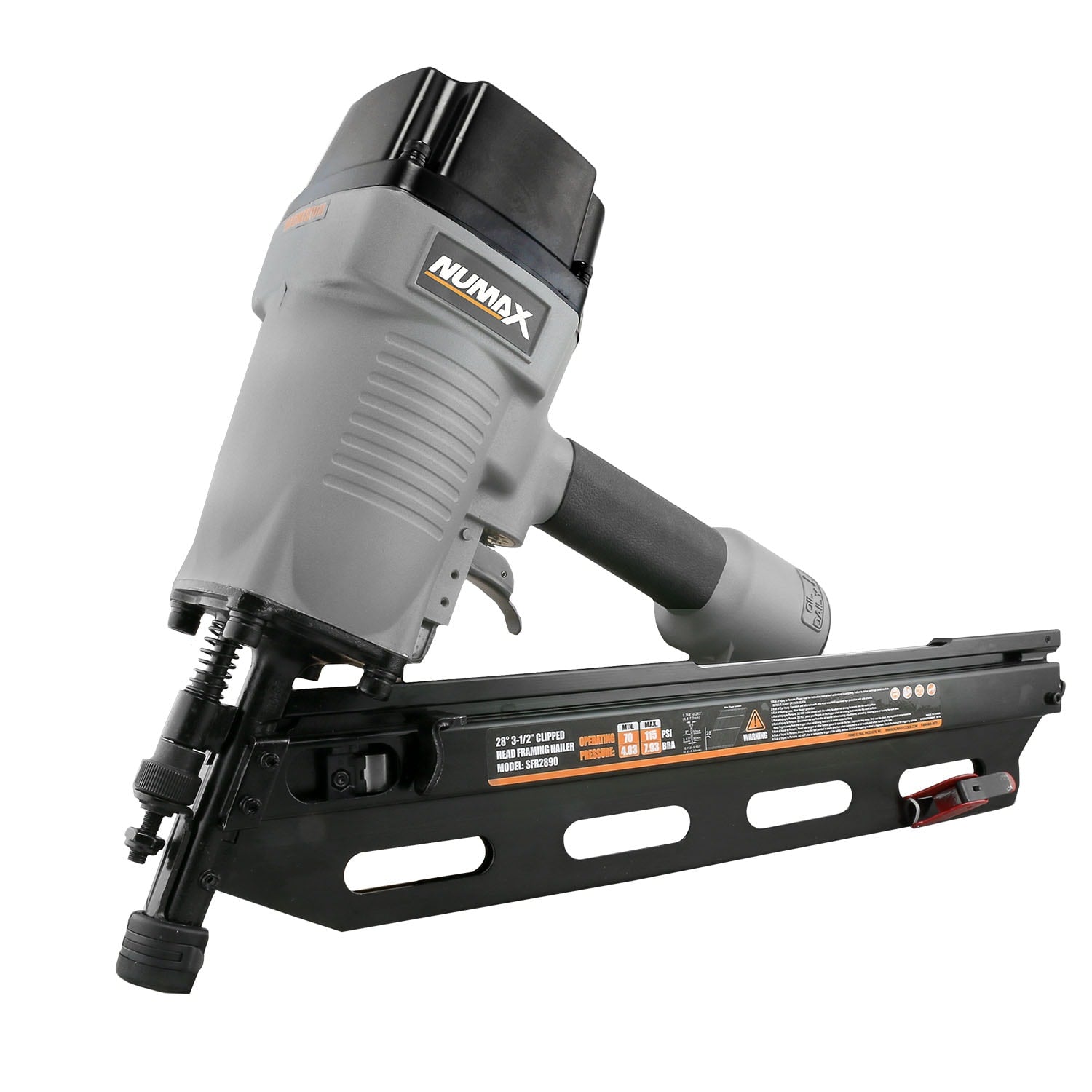 Numax Clipped Head 3.5-in 28-Degree Pneumatic Framing Nailer SFR2890