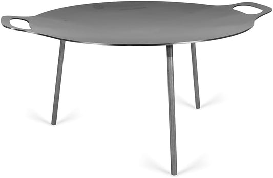 Petromax Campfire Griddle and Fire Bowl, Steel with 3 Removable Legs for Outdoor Campfire Cooking, Grilling and Frying or Build Fire Directly in Bowl, 18.9"