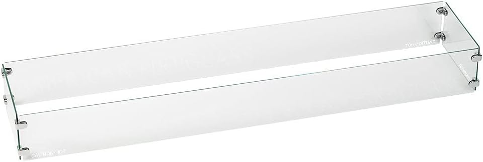 72 x 6 in. Tempered Glass Flame Guard for Linear Drop-in Fire Pit Pan