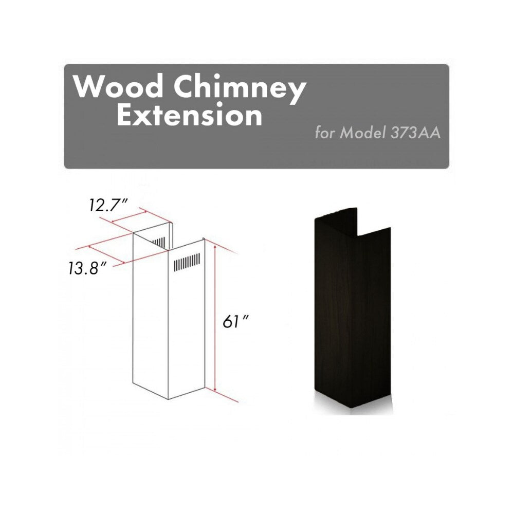 ZLINE KITCHEN & BATH Wall-Mounted range hood Flue extension Wood/Antigua Black