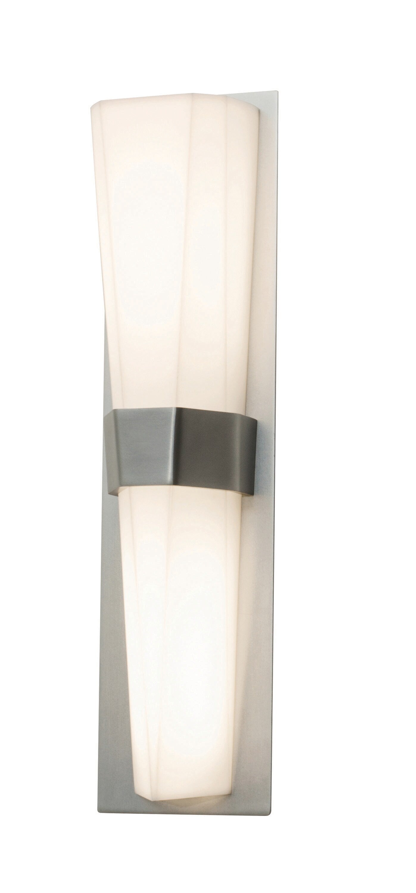 AFX Sorrento 4.72-in W 1 -Light Satin Nickel Transitional Integrated LED Wall Sconce