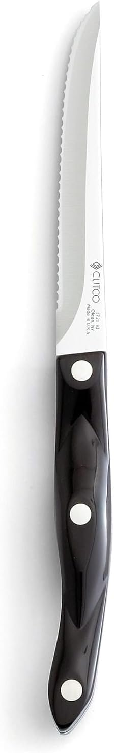 CUTCO Model 1721 Trimmer with 4 7/8" High Carbon Stainless blade and 5 1/8" classic dark brown handle (often called "black") in factory-sealed plastic bag.