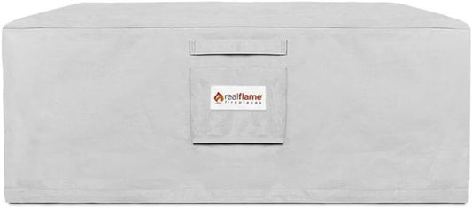 Fabric 40" Square Fire Pit Protective Cover in Light Gray
