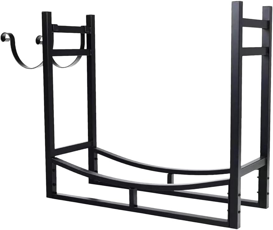 Firewood Storage Rack Metal Wood Storage Rack Iron Fireplace Tools Firewood Rack Stacking Storage Rack Wood Firewood Rack