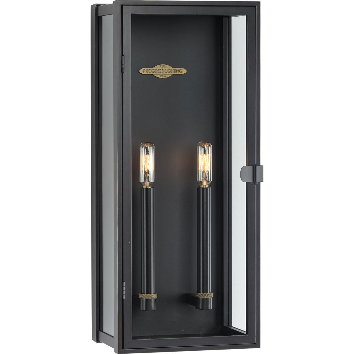 Progress Lighting Stature 2 -Light 21-in H Oil-rubbed Bronze Hardwired Outdoor Wall Light