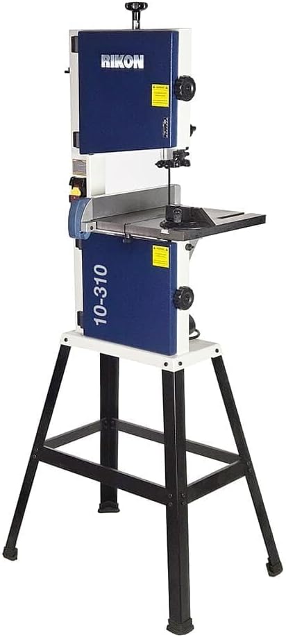 Rikon Power Tools 10-310 10" Bandsaw with Cast Iron Table, Steel Stand, Rip Fence, Quick-Release Tension & 4-5/8" Resaw Capacity