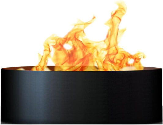 Steel Campfire Fire Ring Solid Design - Unpainted - Medium 38 d x 12 h