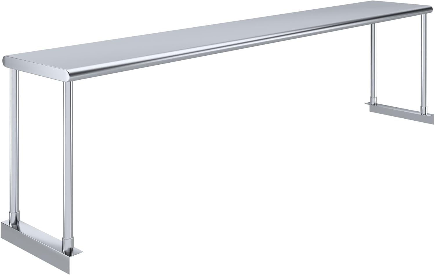 Express KitchQuip Stainless Steel Single Overshelf for 72" Prep Table \u2013 12" Deep | NSF Certified | Commercial Kitchen Add-On Shelf (12"x72")