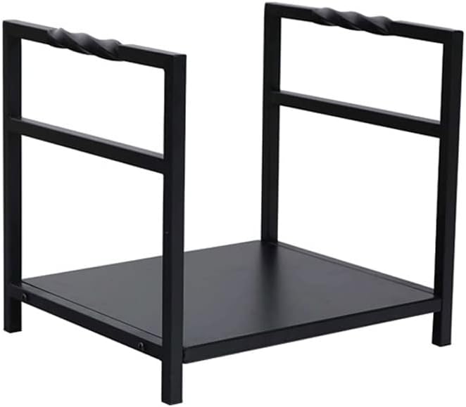 Simple Iron Black Firewood Storage Rack Organizer for Fireplace Wood Firewood Holder and Tools(