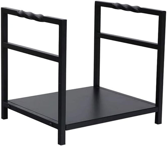 Simple Iron Black Firewood Storage Rack Organizer for Fireplace Wood Firewood Holder and Tools(