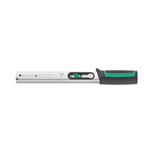 Stahlwille 730 Torque Wrench, Size a\/5, 6-50Nm, 9x12mm Insert, 315mm Long, with Mount for Insert Tools, 50584005