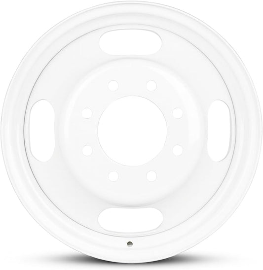 For 2003-2024 GMC Savana 3500 16 Inch Painted White Steel Rim - OEM Direct Replacement - Road Ready Van Wheel