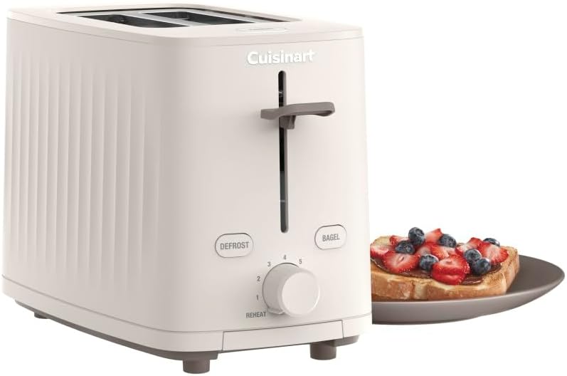 Cuisinart Soho™ Collection 2-Slice Toaster, 7 Toaster Setting, Defrost, Reheat, and Bagel Setting, Convenient Rear Cord Storage, Truffle, CPT-7TR
