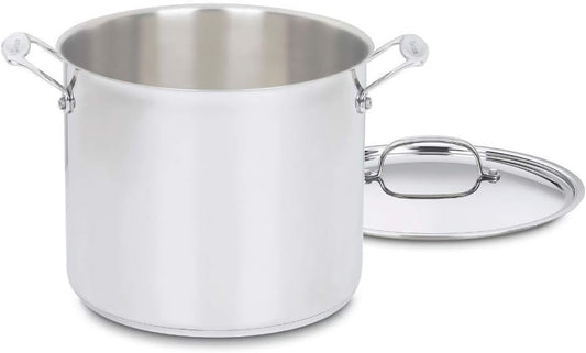 Cuisinart 12-Quart Stockpot w\/Lid, Chef's Classic Collection, Silver, 766-26AP1