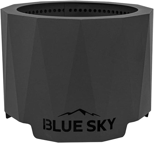 Blue Sky Outdoor Living Peak Smokeless Patio Fire Pit with Spark Screen and Lift, with Lift-Out Ash Catch, Black