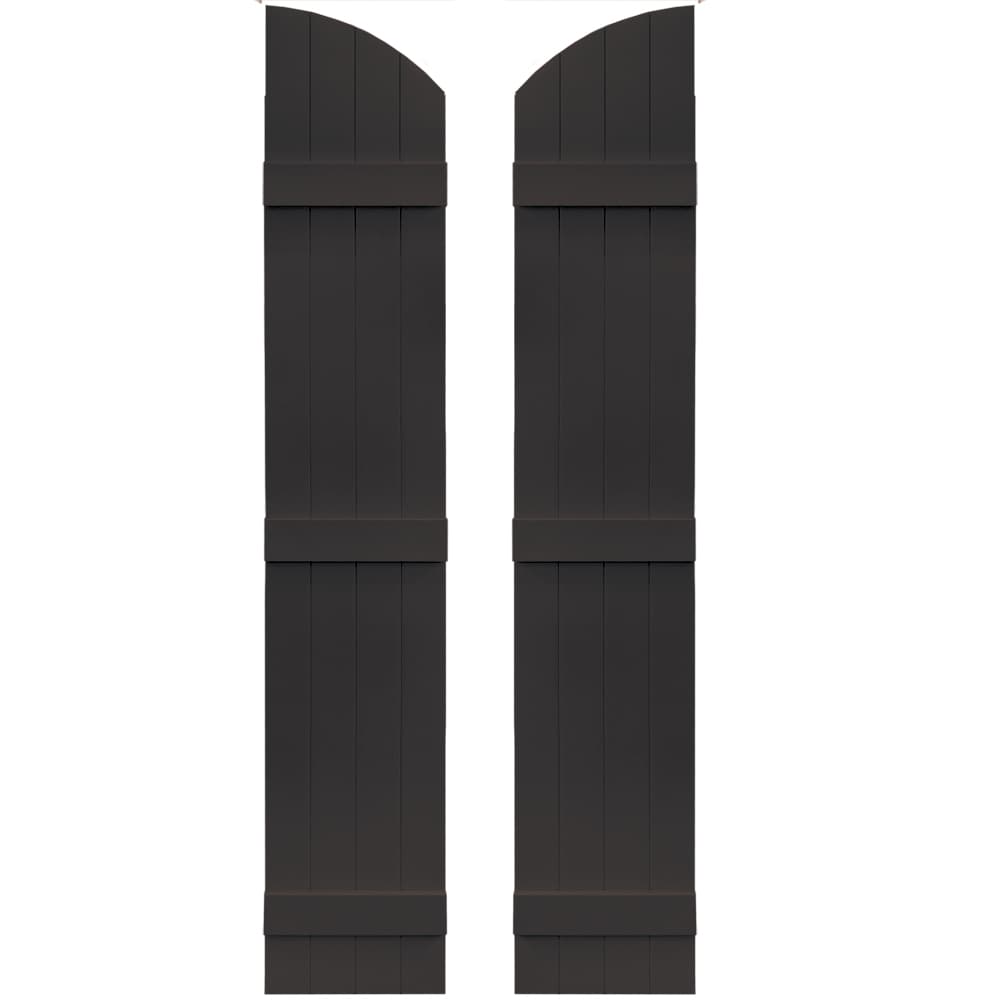 Vantage 13.875-in W x 73-in H Musket Brown Board and batten Exterior Shutters ( 1 -Pack )