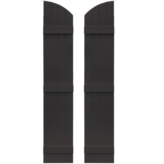 Vantage 13.875-in W x 73-in H Musket Brown Board and batten Exterior Shutters ( 1 -Pack )