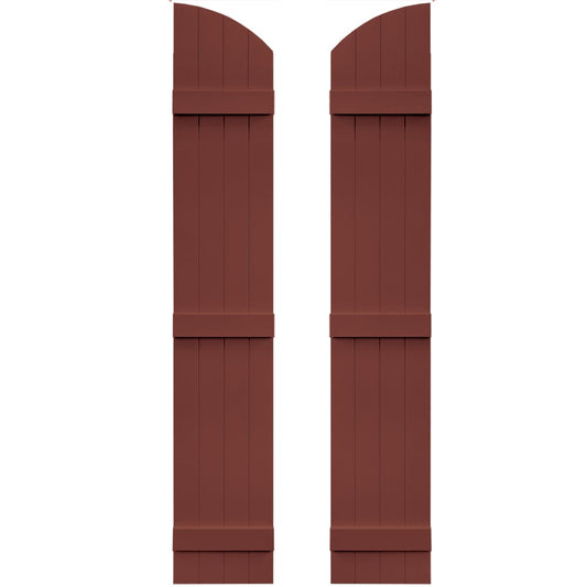 Vantage 13.875-in W x 81-in H Cambridge Red Board and batten Exterior Shutters ( 1 -Pack )