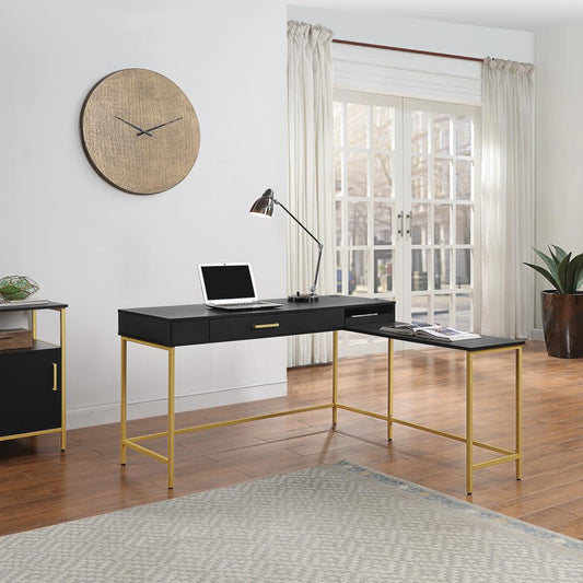 OSP Home Furnishings Modern life 54-in Black Modern/Contemporary Rubberwood Computer desk