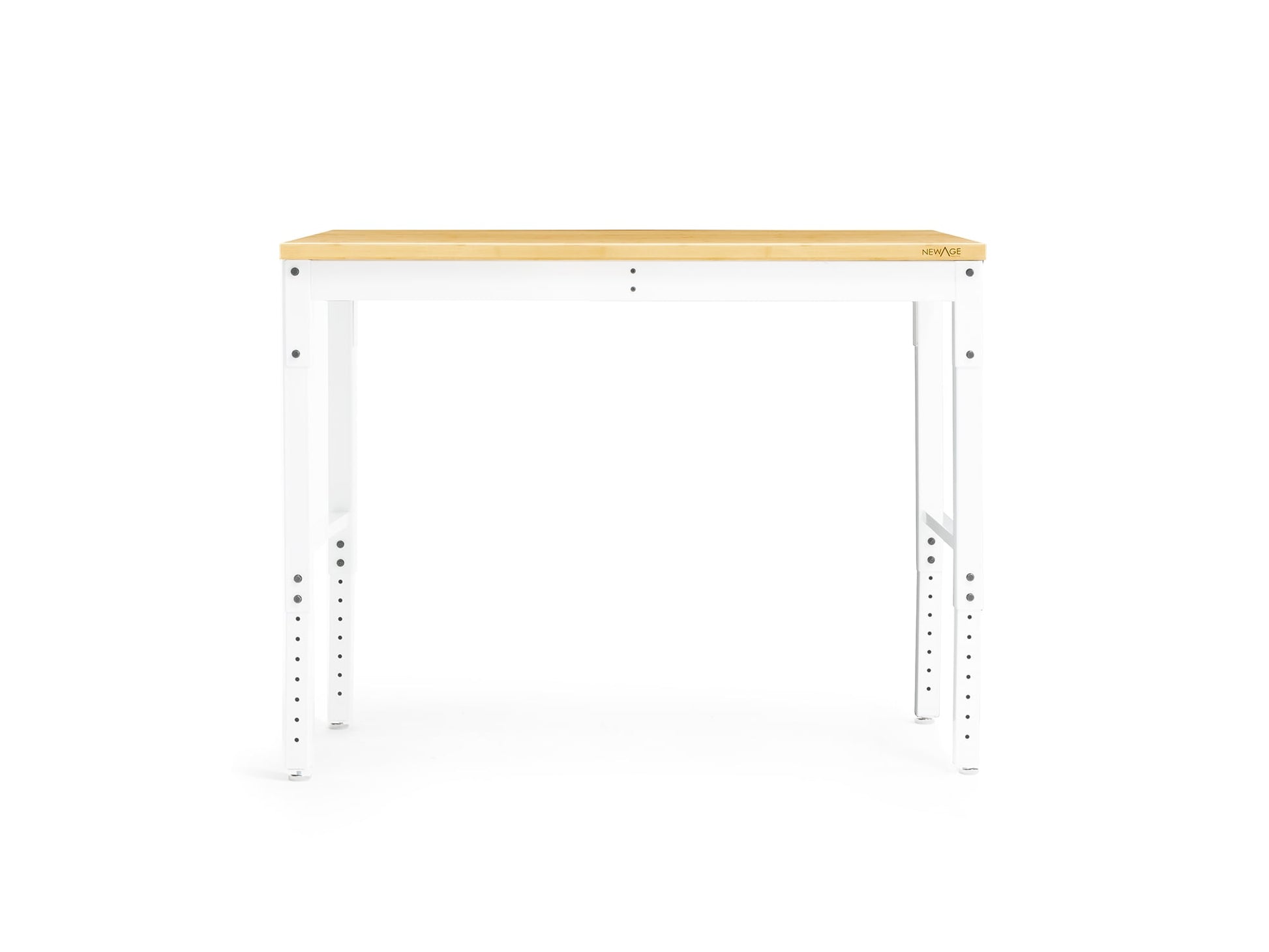 NewAge Products 48-in L x 43-in H White Bamboo Adjustable Height Portable Work Bench 55935