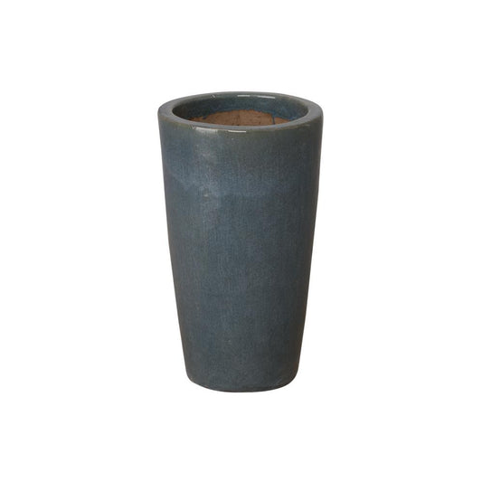  Round 13.0-in W x 13.0-in L Gray Ceramic Planter